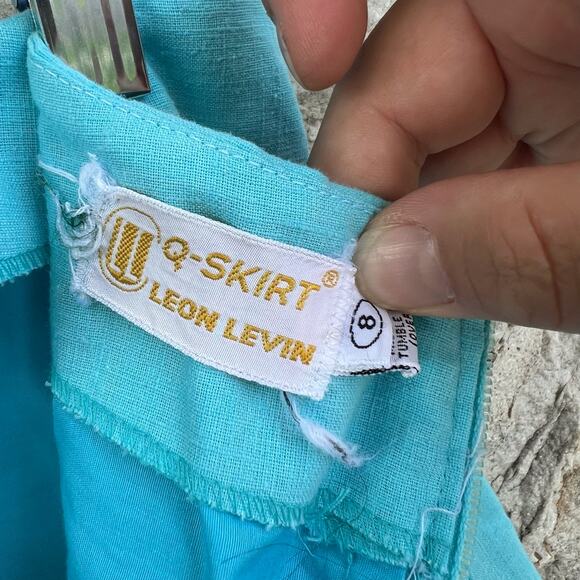 Vintage 70s Q - SKIRT Leon levin skort skirt size 2 - Picture 6 of 8